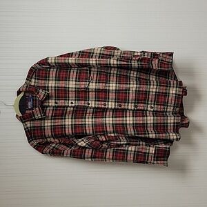 Men's Polo Ralph Lauren 3XB long sleeve plaid flannel shirt cotton